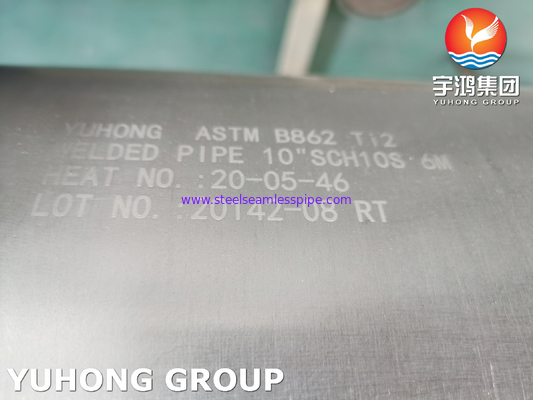 Ống hàn hợp kim titan Nhà sản xuất ASTM B862 Ti2 UNS R50400